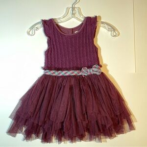 MATILDA JANE Holiday Party Dress Once Upon A Time Soiree Tulle Maroon  tutu 4